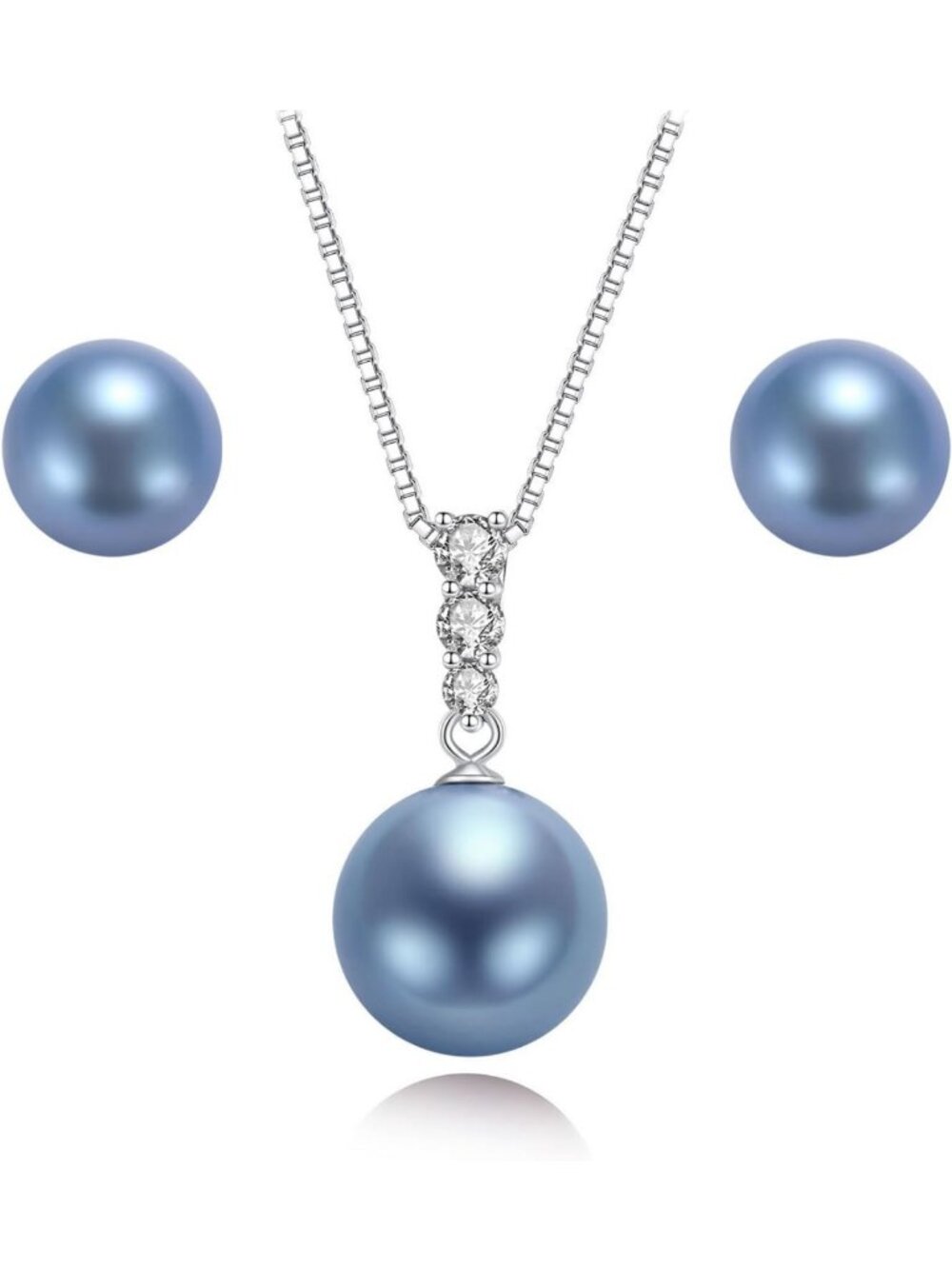 Elegant Cultured Pearl Necklace & Earring Set - Perfect Gift for Women